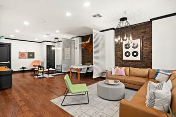 24-Hour social lounge with billiards and shuffleboard